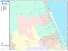 Daytona Beach Digital Map Color Cast Style